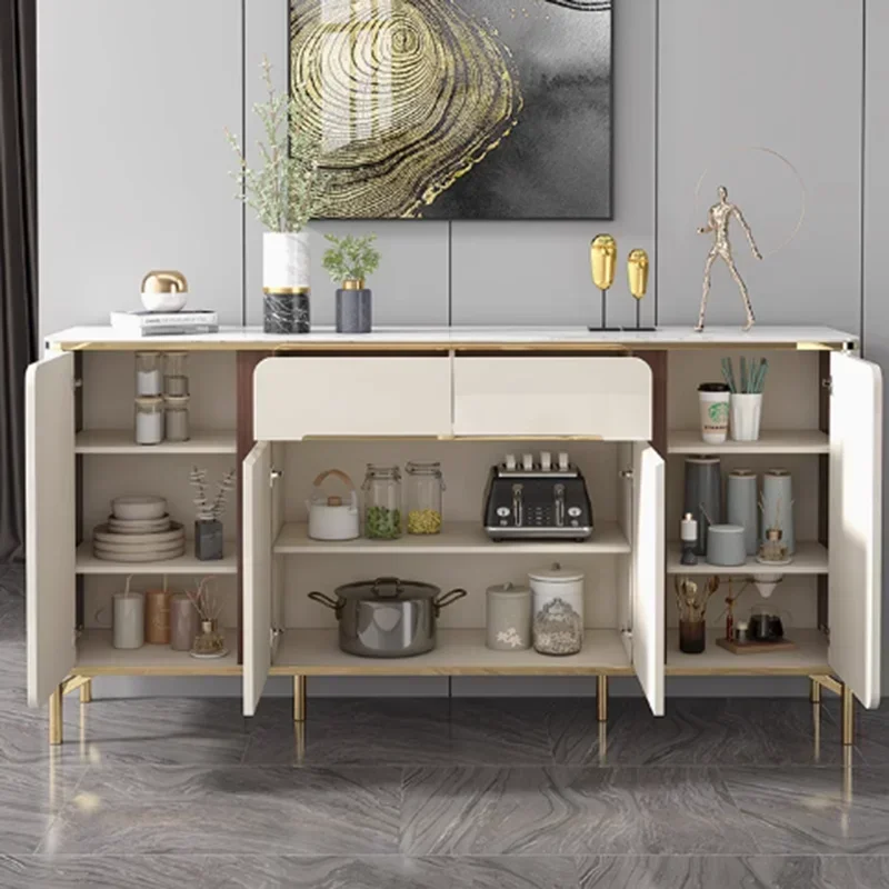Rack Storage Complete Cabinet Wood White Sheets Luxury Nordic Kitchen Cabinet Closet Tall Modern Armoire De Rangement Furniture 5