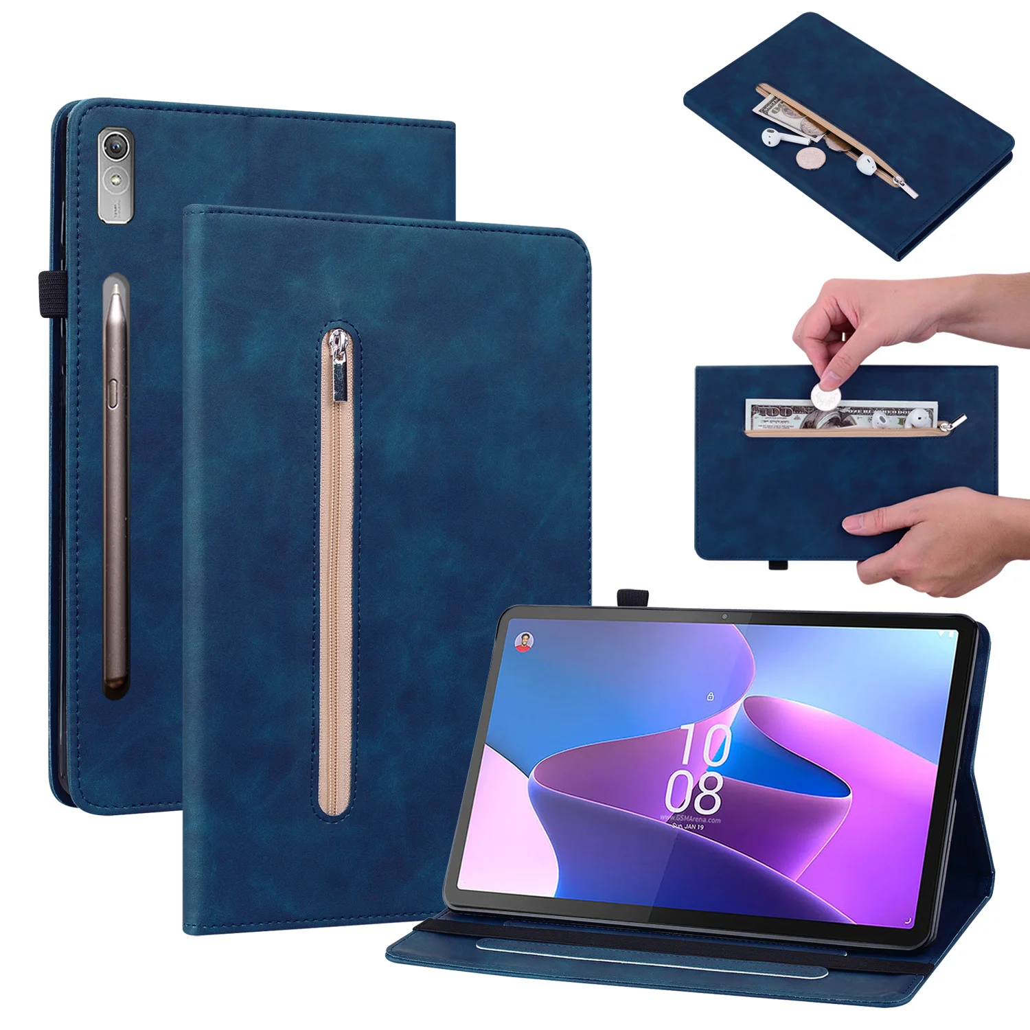 

Чехол-книжка для Lenovo Tab P11 Pro Gen 2 11,2 2022 TB-132FU, с подставкой, бумажником и кармашками для карт, чехол для планшета Lenovo XiaoxinPad Pro 11,2