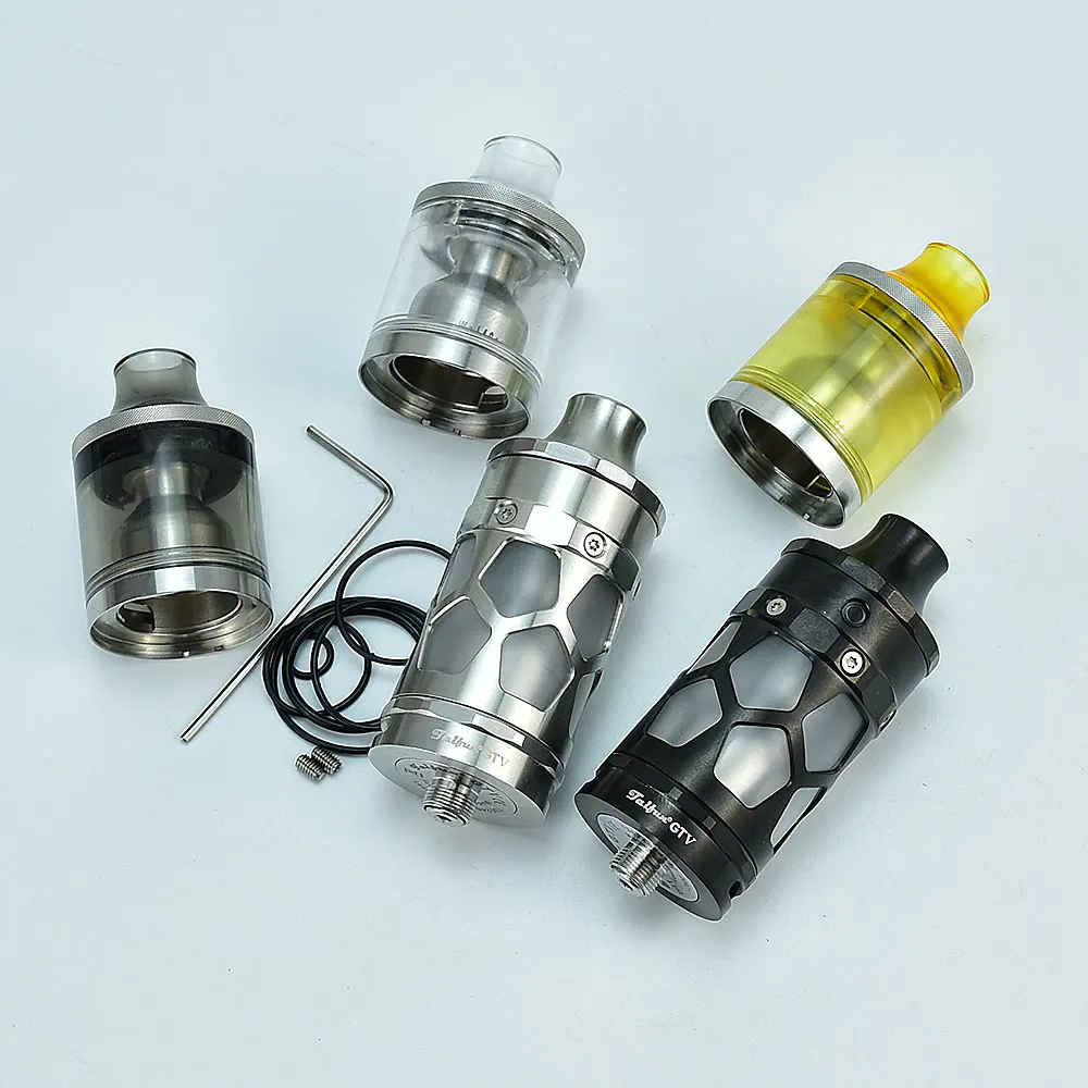 

Taifun GT5 RTA 25mm topfilling bellcap Typhoon GTV Atomizer tank 6ml Adjustable Vaporizer Airflow 510 Drip Tip Atomizer