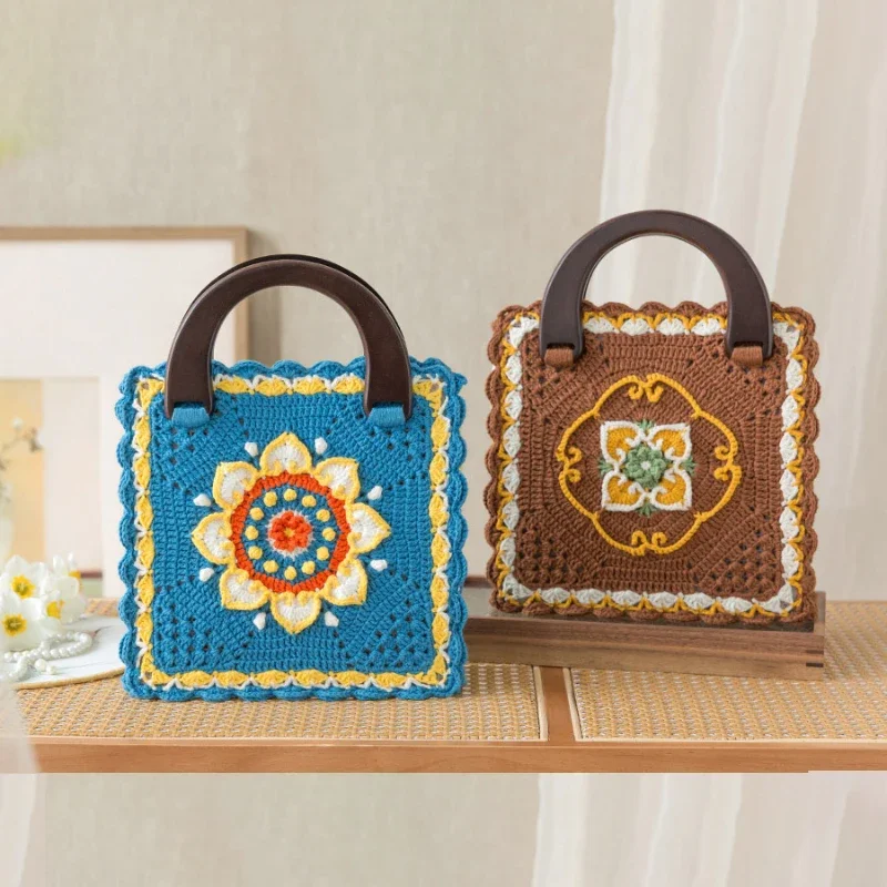

Susan's Family DIY Crochet Kit Lotus RUYI Handbag Materials Package Knitting and Crochet Clothing Kit Handmade Wedding Gift