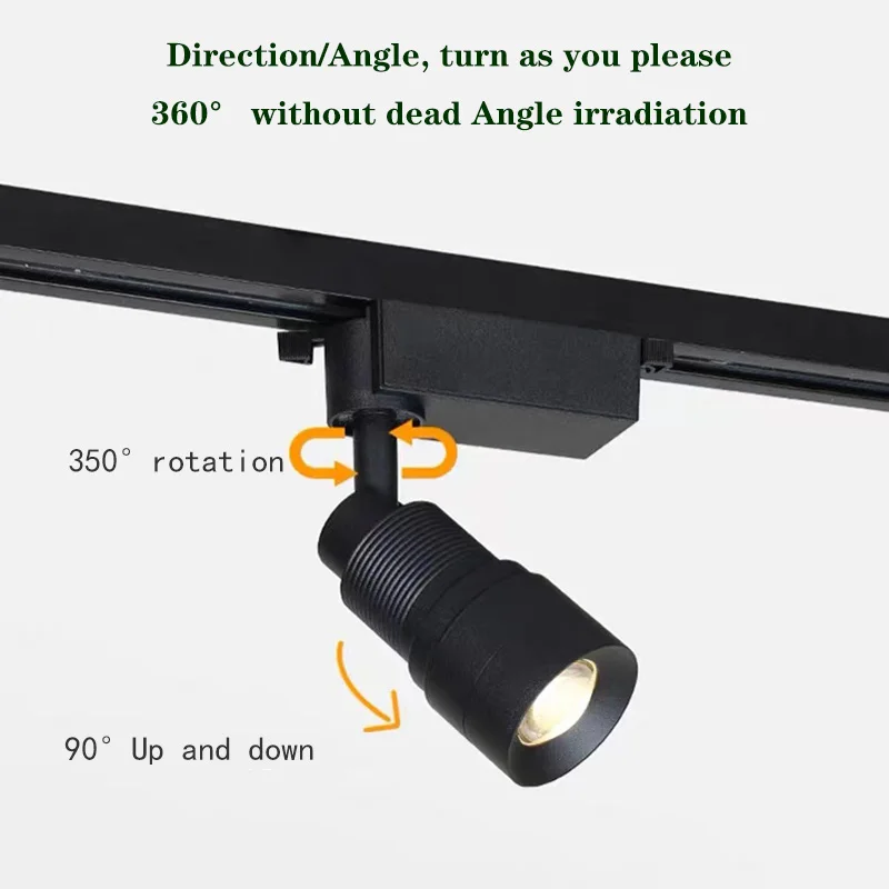 LED Adjustable Spotlight Store Restaurant Track light Small Angle COB Ceiling light 8°~60° Focusing Suitable for Cafe Museum 4