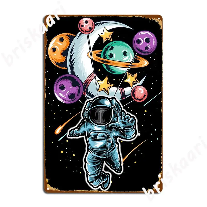 Металлический плакат астронавт Космос космический человек Луна Марс планеты