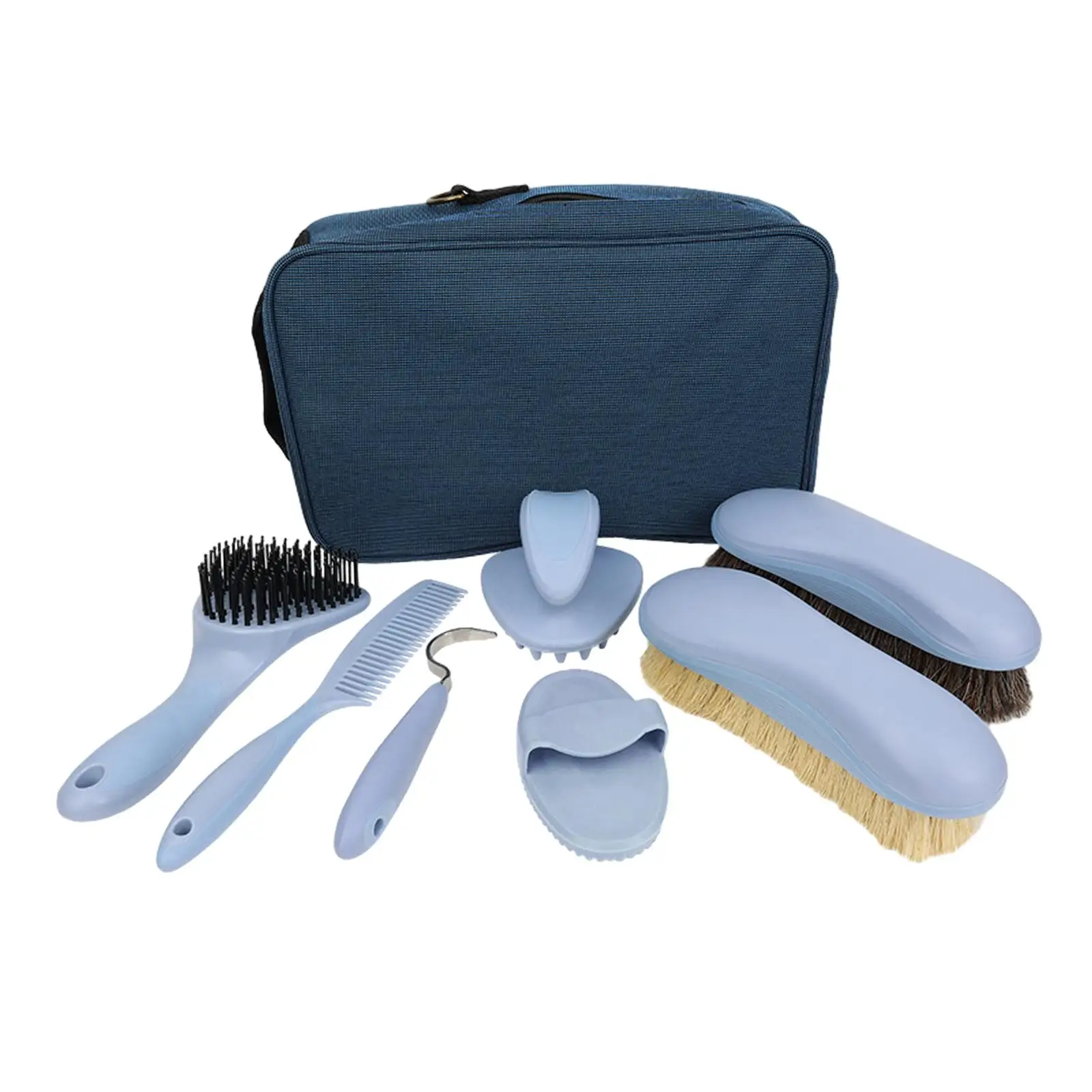 8Pcs Horse Cleaning Brushes Equestrian Maintenance Set Massage Comb Horse Hair Removal Tool Horse Grooming Kit for Beginners