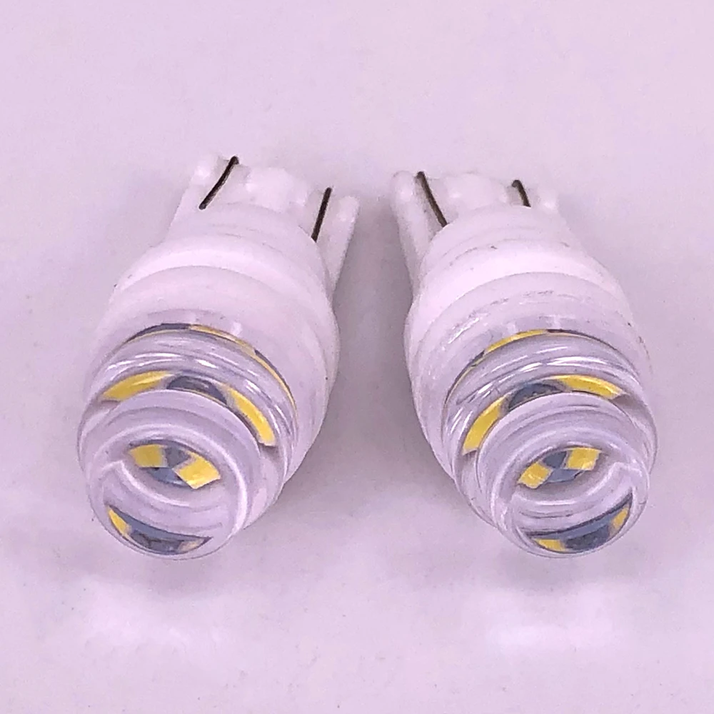 100pcs T10 세라믹 케이스 3 Smd W5w Wy5w 2835 Led 자동차 턴 사이드 라이트 마커 램프 자동 웨지 주차 전구 번호판 조명