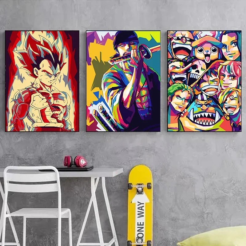 Bandai-Affiches de peinture sur toile Anime NarAAOne Piece, Zoro, Luffy, Art mural, décoration de la maison, impressions, décoration de chambre d\'enfant 3 Bandai-Affiches de peinture sur toile Anime NarAAOne Piece, Zoro, Luffy, Art mural, décoration de la maison, impressions, décoration de chambre d\'enfant 3