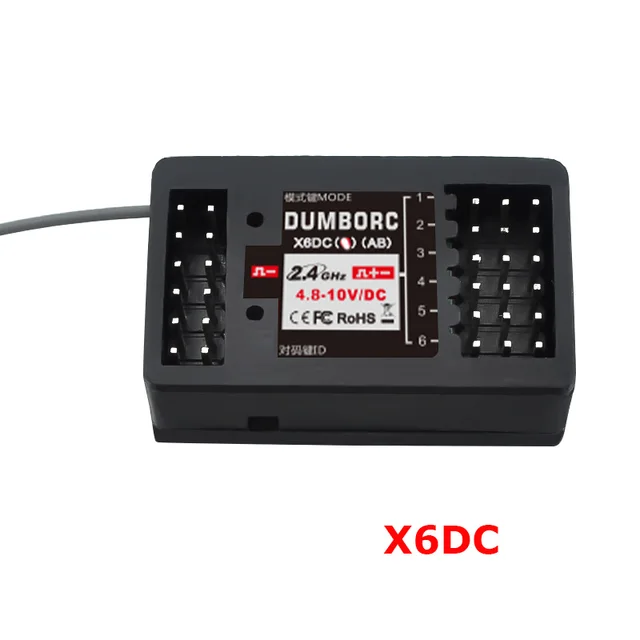 DumboRC 2.4G 6CH X6DCG Receiver Gyro Led Strip Light Control Board Module Set for 1/10 1/8 RC Car Night X6 X4 Transmitter