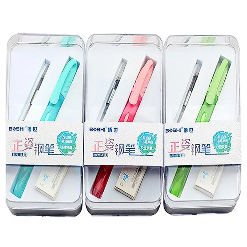 Boshi BFP 8168 쓰기 도구, 지울 수 있는 블루 잉크, 비즈니스 사무실 학교 학생 문구 용품, 패션 3 색 펜, 0.38mm 