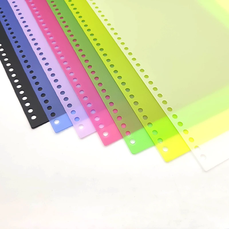 Loose-leaf Book Cover A4 30 Ring A5 20 Hole Round Corner Covers 2 Sheets Colorful Notepad Separator Spiral Binding Accessories