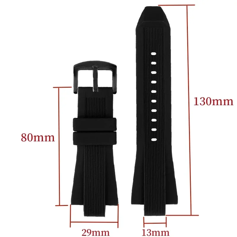 Silicone Sport Diving Watch Band, 29mmx13mm, Premium Strap Accessories