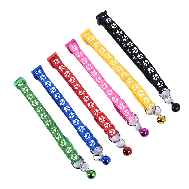 Collar de seguridad ajustable con campana para gato, 12 piezas, negro, azul, rojo, naranja, verde, 6 colores para Chihuahua - Imagen 3