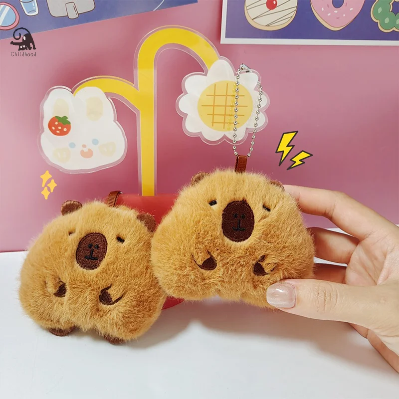 

Симпатичная пищалка, брелок капибара, морская свинка, плюшевая игрушка, подвеска, украшение для сумки автомобиля, Рождественский подарок