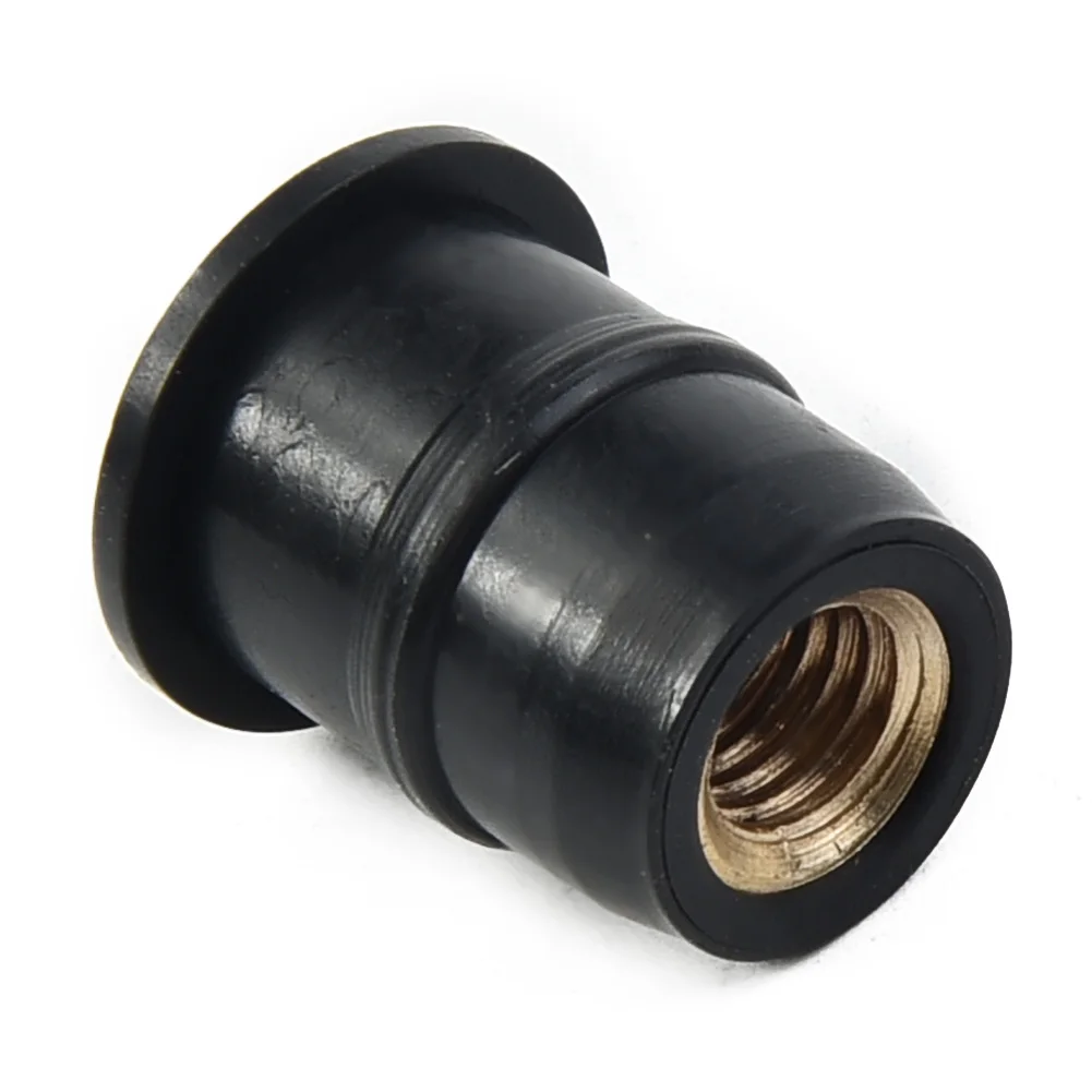 

10pcs Rubber Nuts M5 Neoprene Mother Shock Absorber Panel Mount 5mm (M5 Convex Type)rubber+brass For Most Windshields, Bodywork