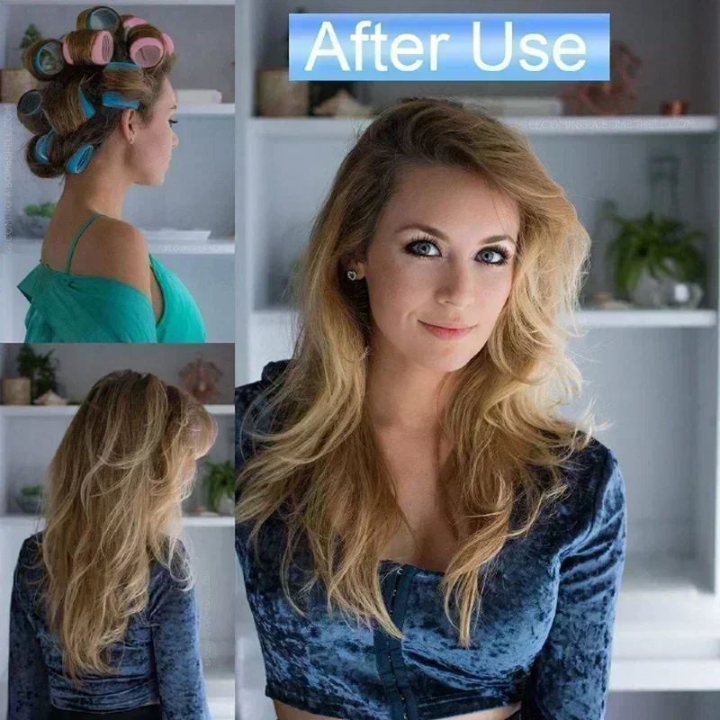 Hair Rollers Self Grip Hook Hair Curlers Heatless Roller Salon Dressing Curlers Jumbo Size Sticky Styling Tools