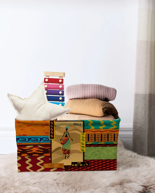 Decoración del hogar con cesta de lavandería, Cestas africanas