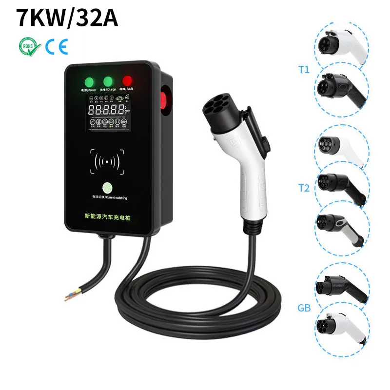 

Homely use 80V-265V wallbox 7kw 32a Type2 AC ev Charger High Quality for Electric Car Charging Station