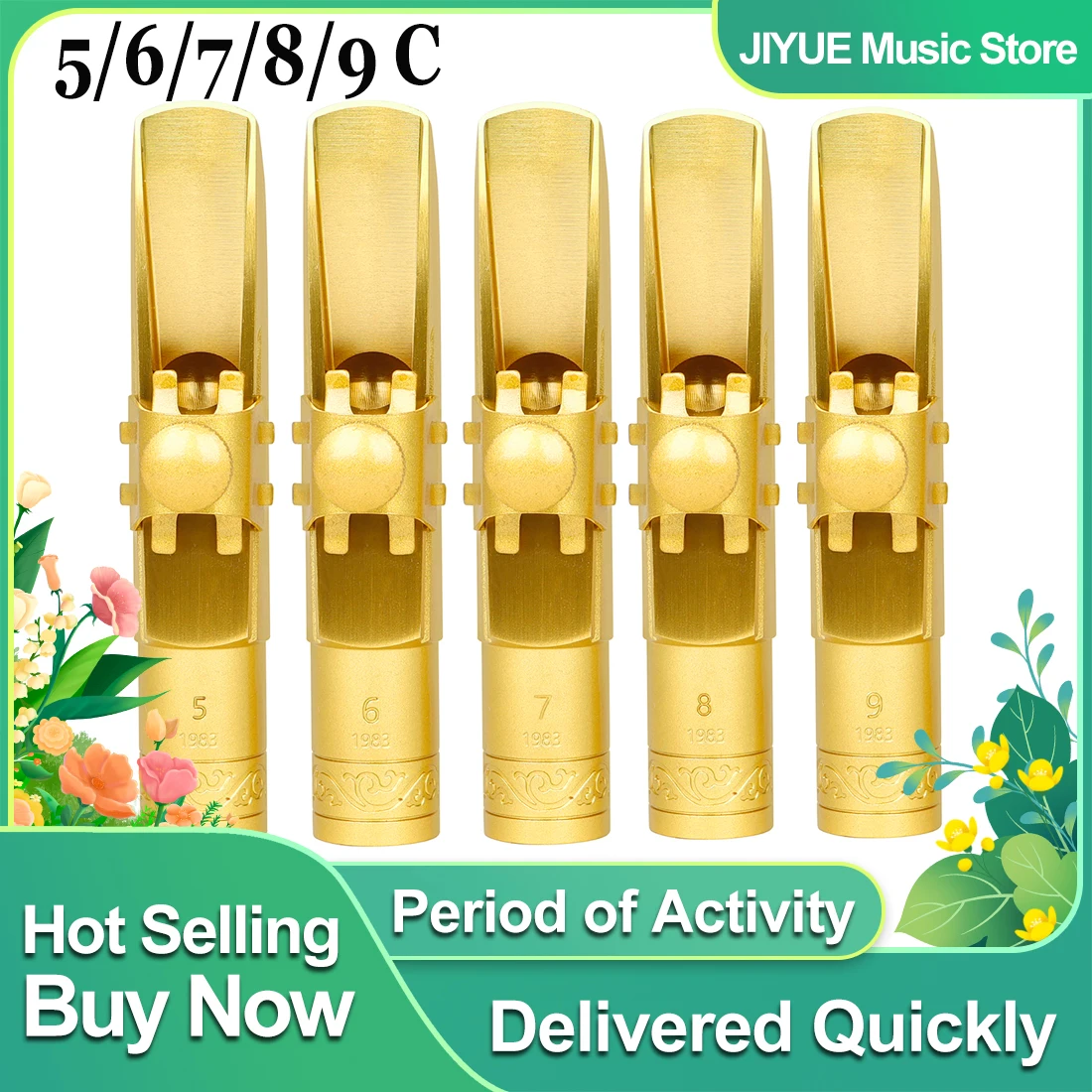 SLADE Tenor Saxophone Mouthpiece Gold 5C 6C 7C 8C 9C Metal Frosted Sax ...