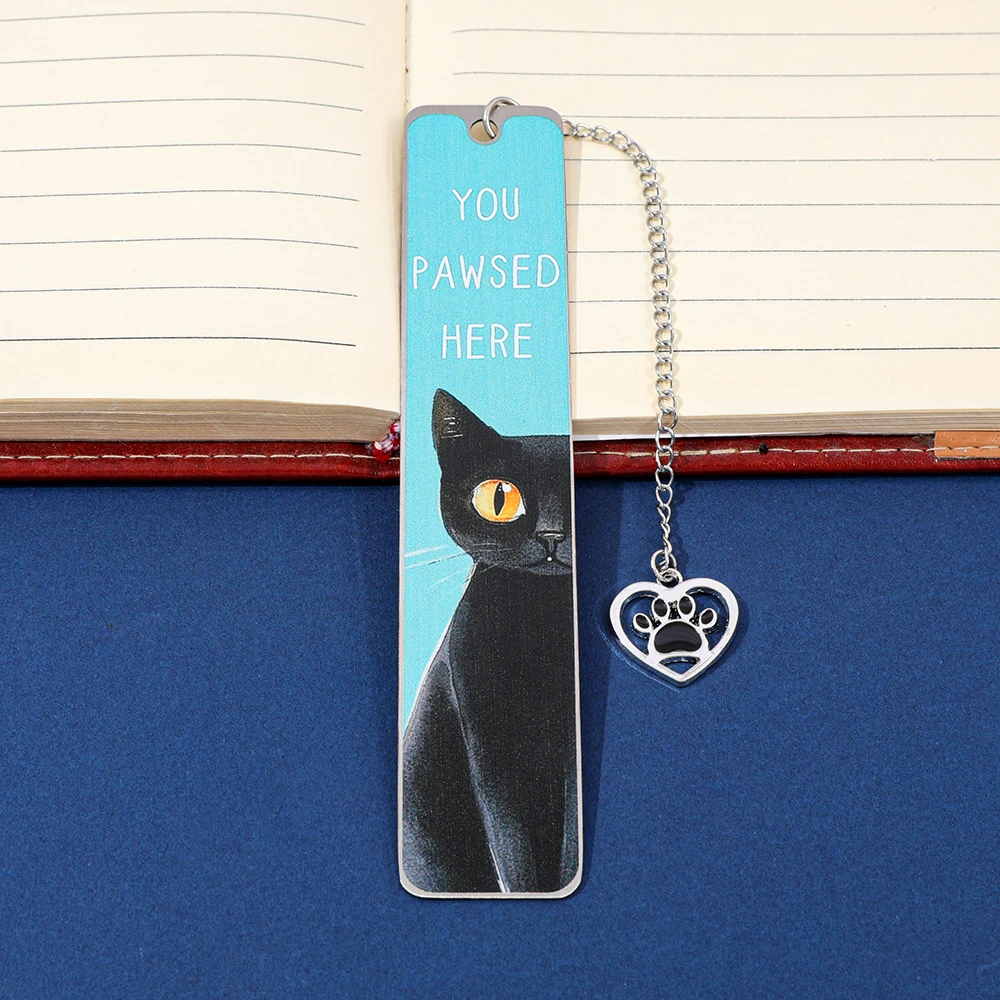 Cartoon Cat Metal Bookmark With Tassel For Cat-loving Book Lovers