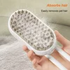New Cat Dog Pet Spray Massage Brush One Button Steam Spray Folding Rotatable Floating Hair Bath Hair Removal Brush Comb 3