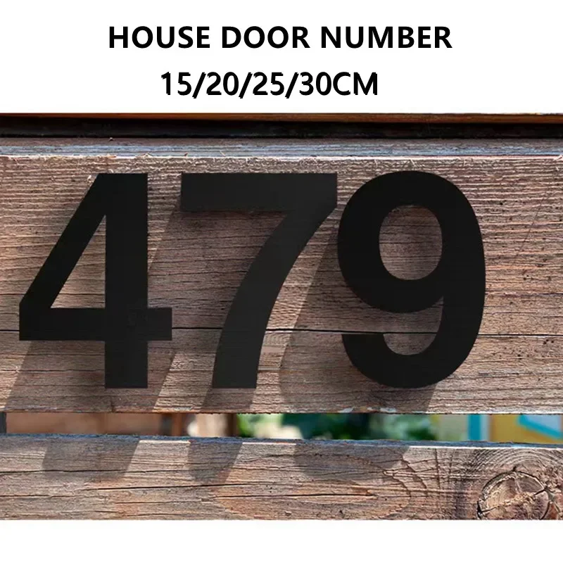 Metal Floating House Numbers Parafuso Instalar Doorplate Placa do Sinal do Endereço Placa ao ar Livre da Porta da Rua Número para Casa 15 cm 20 cm 25 cm 30cm