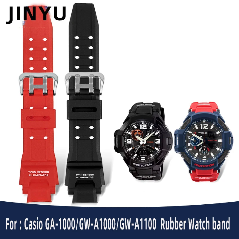 Nuovo Cinturino Da Polso In Silicone Durevole Di Ricambio Per Cinturini Con Cinturino Elastico Casio G-Shock Ga-1000/1100 Gw-A1000/1100/4000