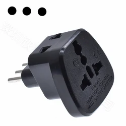 Universal High - Quality Type L Travel Plug Converter Adapter - 1 pcs (SSI - 12A black)