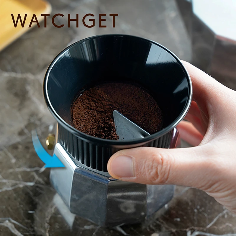 85MM 90MM Coffee Tamper for Moka Pot Rotary Powder Dosing Ring Coffee