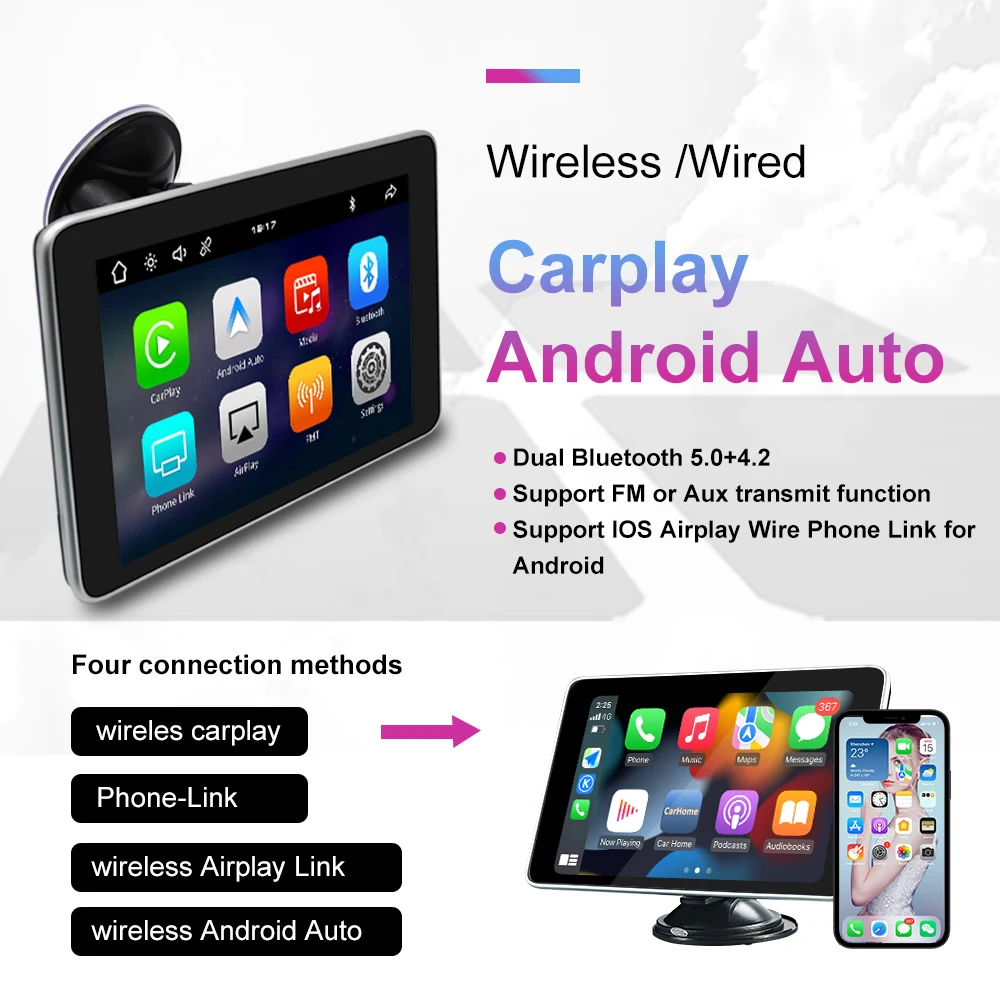 Universal Carplay Wireless Tablet PND Android Auto Portable Multimedia