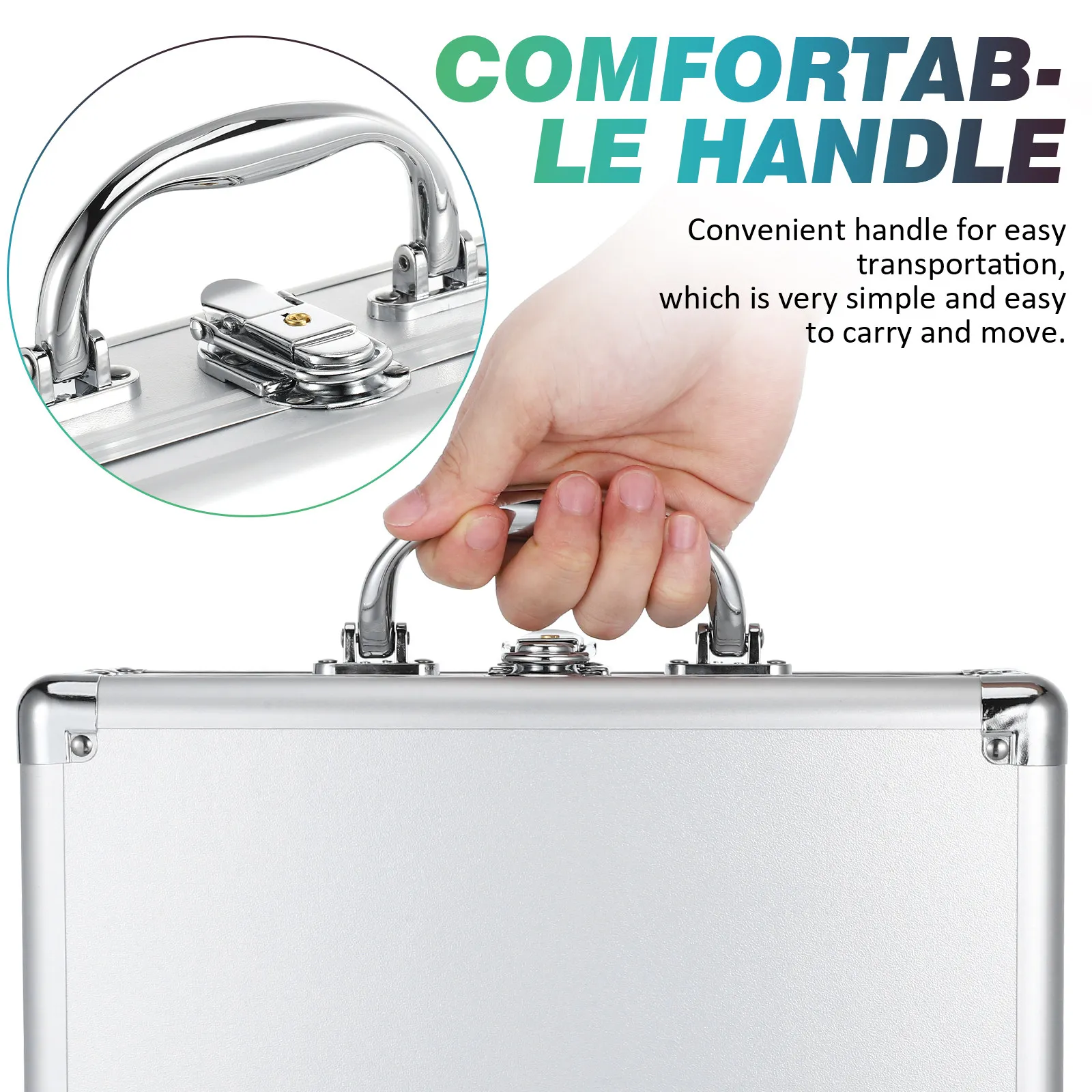 알루미늄 합금 금속 서류 가방 메이크업 카메라 액세서리 휴대용 소형 보관 케이스 남성용 서류 가방