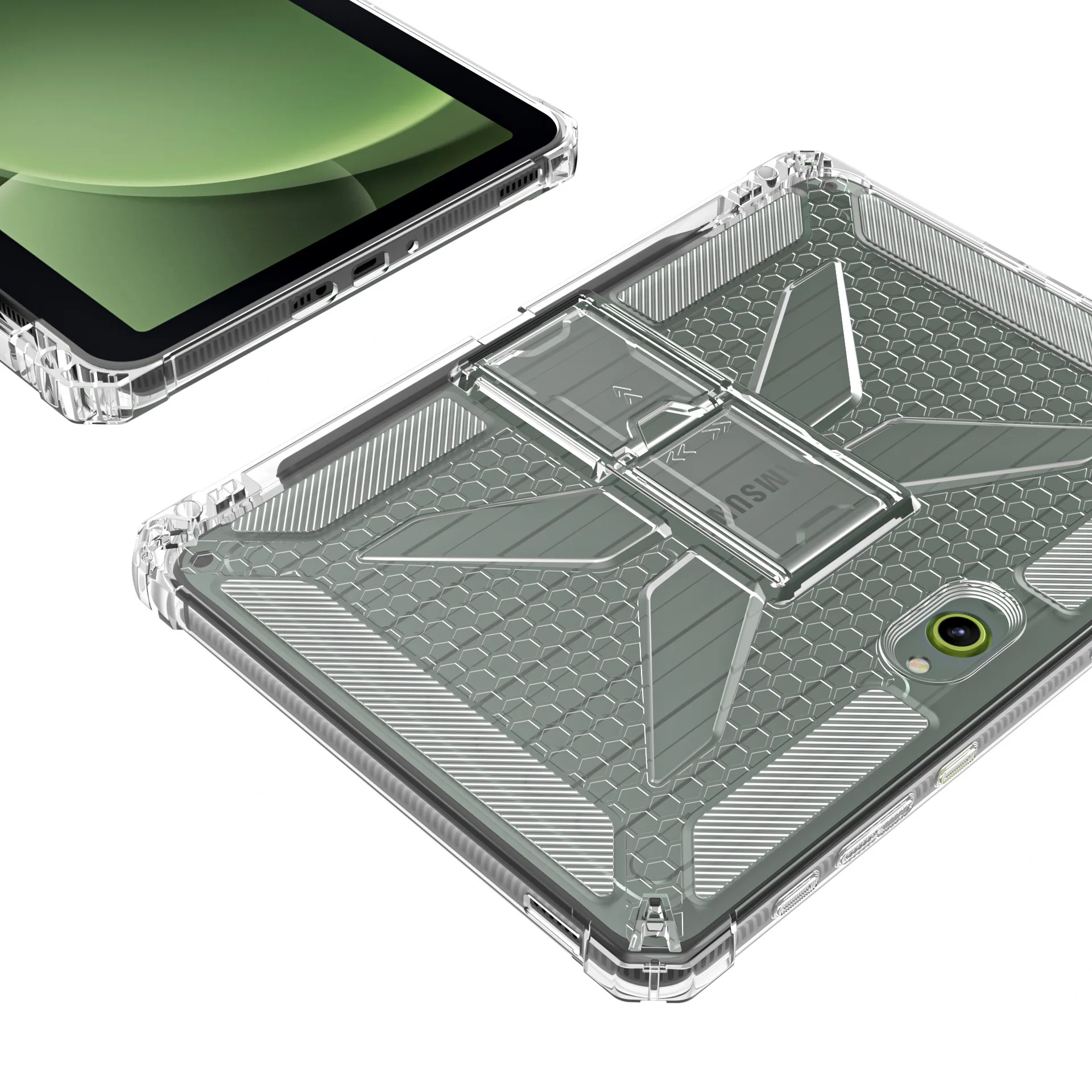 Clear  Tablet Soft Cover with Pencil Holder, 10.1