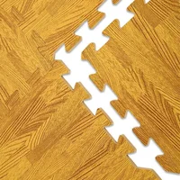 EVA Foam Floor Mat Interlocking Puzzle Tile Wooden Grain Kids Playmat for Yoga Gym Kids Game Tiles Bedroom Livingroom Soft Floor 2
