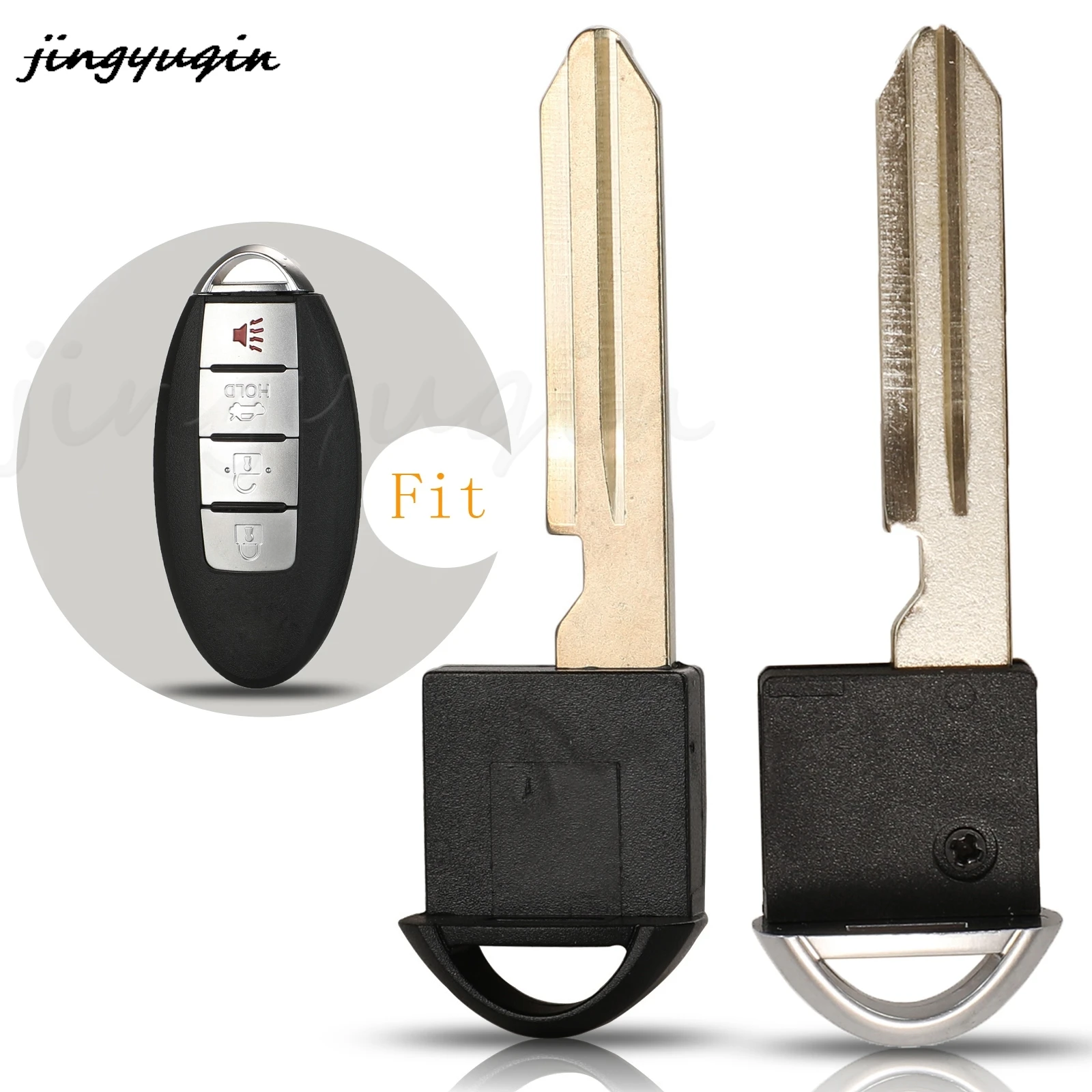 Car Remote Key Car Key jingyuqin Remote Car Smart Key Keyless Emergency Insert Uncut Blade Blank For Nissan Infiniti Alitma Armada Cube EX35 M35 M45