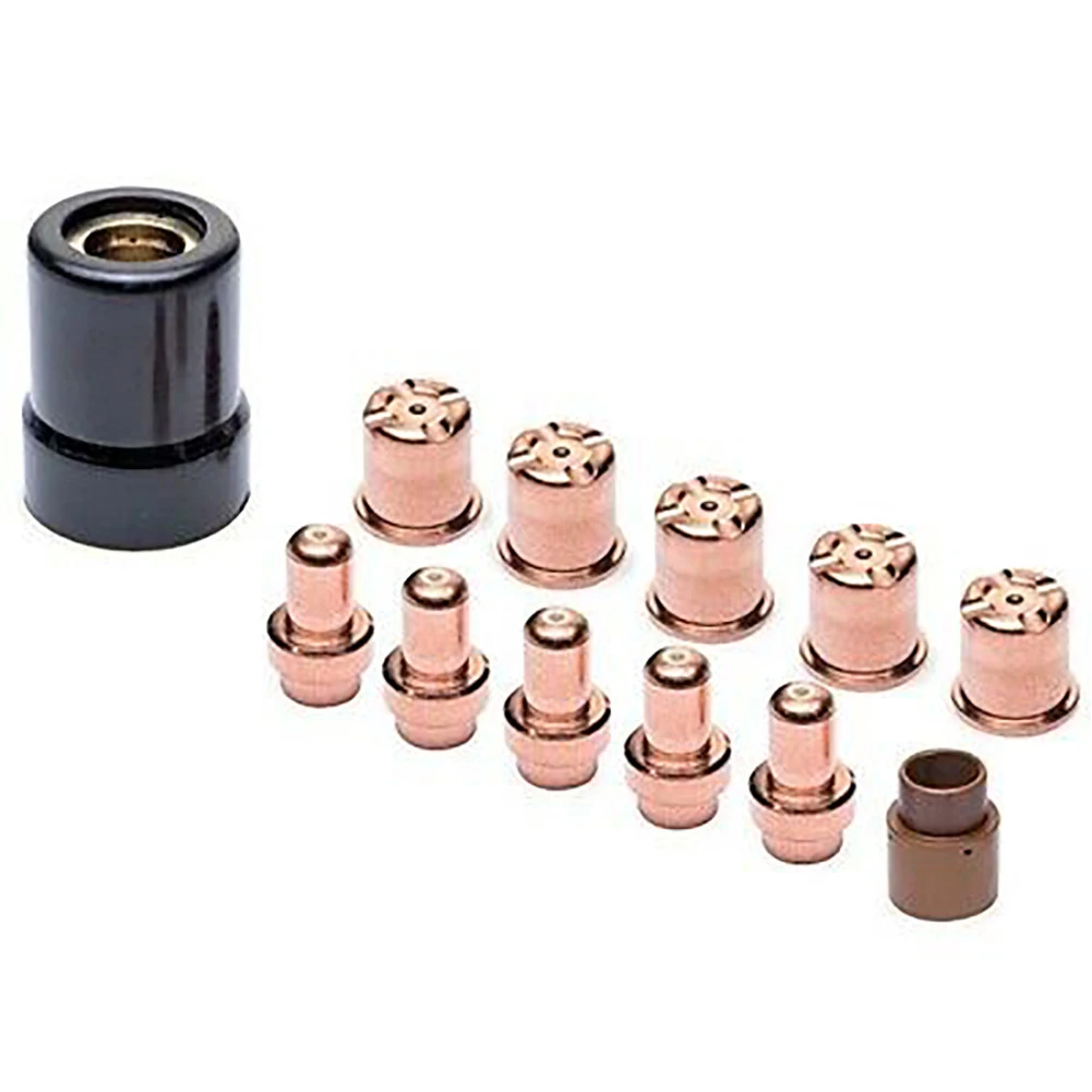 

Cut40 Plasma Cutter Consumable Kit Electrodes Nozzle 1.1 Hole Set Replacement Nozzles Plasma Cutter Consumables