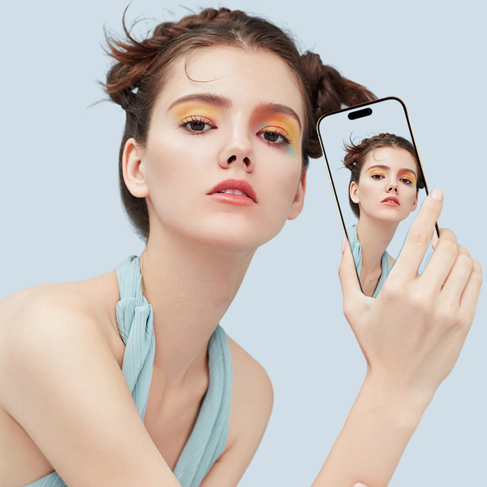 Magnetic Wireless Selfie Monitor Screen Phone Vlog Selfie Screen Rear Camera Monitor Screen for Selfie Vlog Live Stream