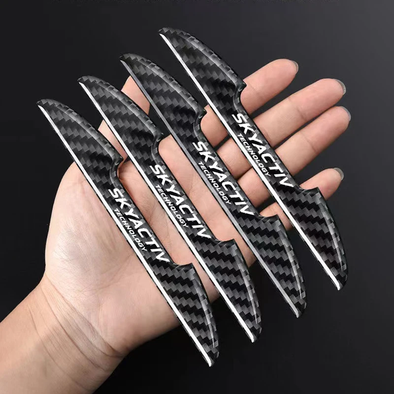 4Pcs Car Door Protector Strip Stickers Edge Guards for SKYACTIV Mazda 3