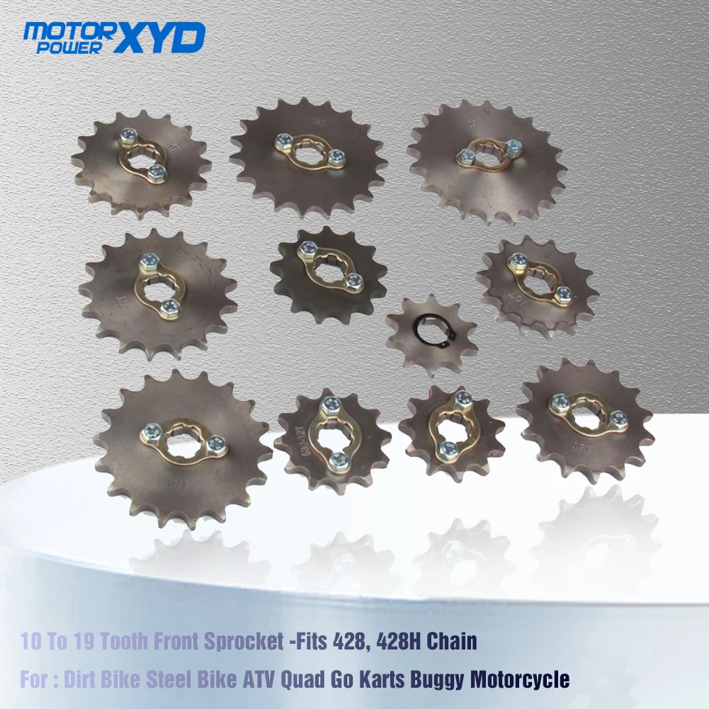 Front Engine Chain Sprocket T Teeth 428# 20mm 10-19 For Dirt Pit Bike Monkey ATV Quad Go Kart