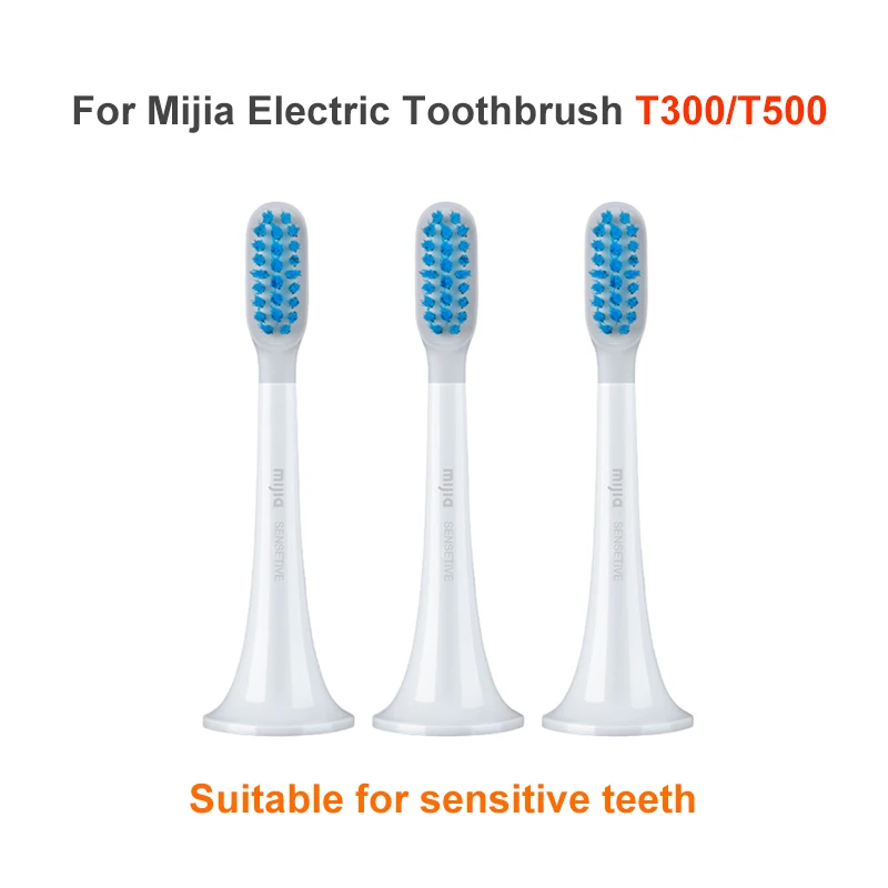 3pcs Original XIAOMI MIJIA T100 T300 T500 Sonic Toothbrush Heads Teethbrush Replacement Heads Sonic Oral Hygiene Mi Oral Clean