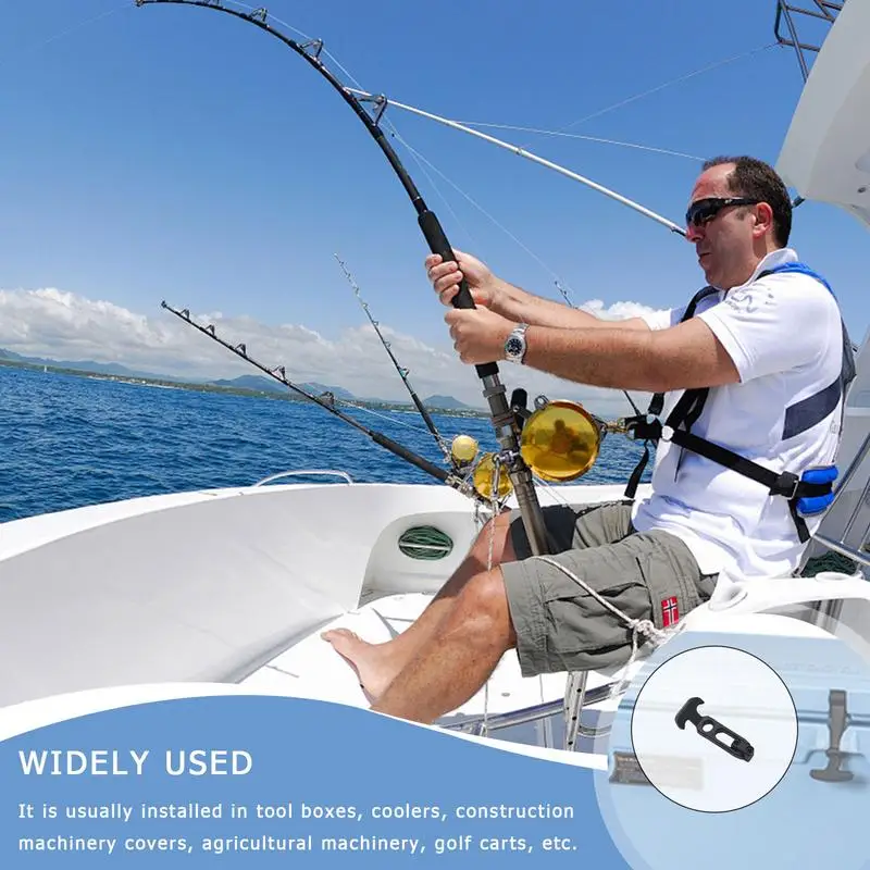 Flexible Rubber Hood Latch Elastic T-Handle Hood Catch Cooler Latches Draw Latches With Brackets Cabinet Lock Safety Locks