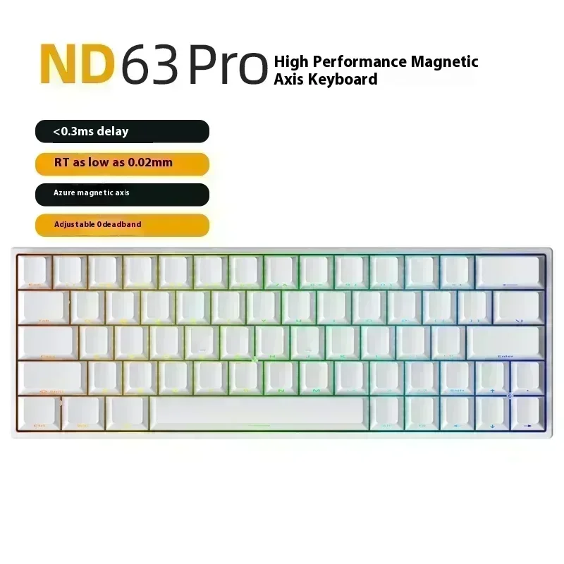 Irok ND63 Pro Magnetic Switch Mechanical Keyboards RGB Hot Swap E-Sports Wired Customize Keyboard Pc For Gaming Office Accessory