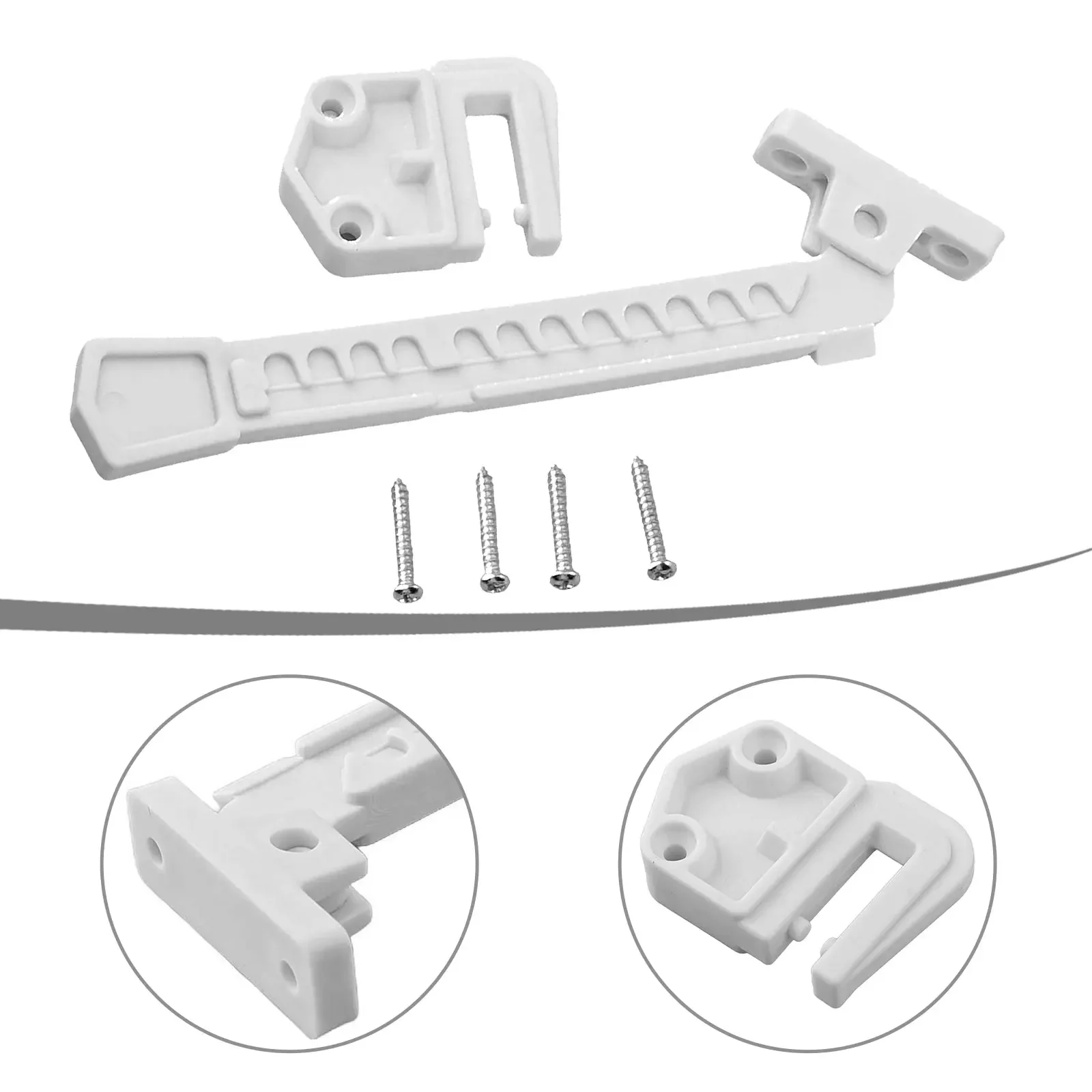 ABS Window Clip With Screw Sash Lock For Aluminum/ Wood/ Composite Baby Child Safety Latch Window Stopper Hardware Accessories