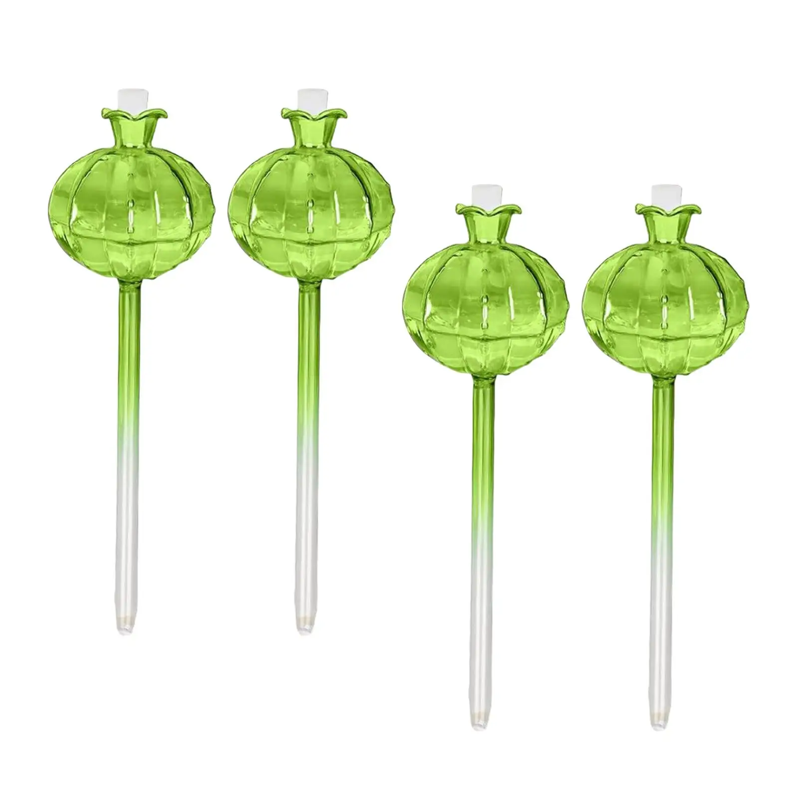 

4 Pieces Plant Watering Globes Glass Irrigation Self Watering Spikes for Potted Plants Vacation Flower Gardening Gifts House