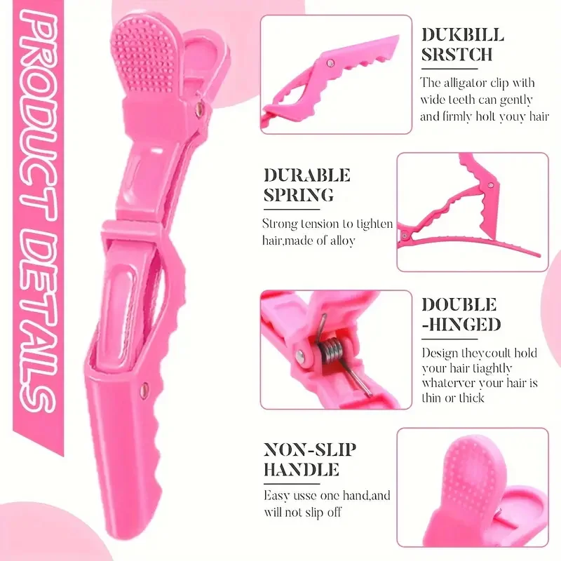 6 teile/satz Krokodil Haar Clips Friseur Clips Haarschnitt Haarnadeln Für Abschnitt, Styling, Sterben – Detail 7