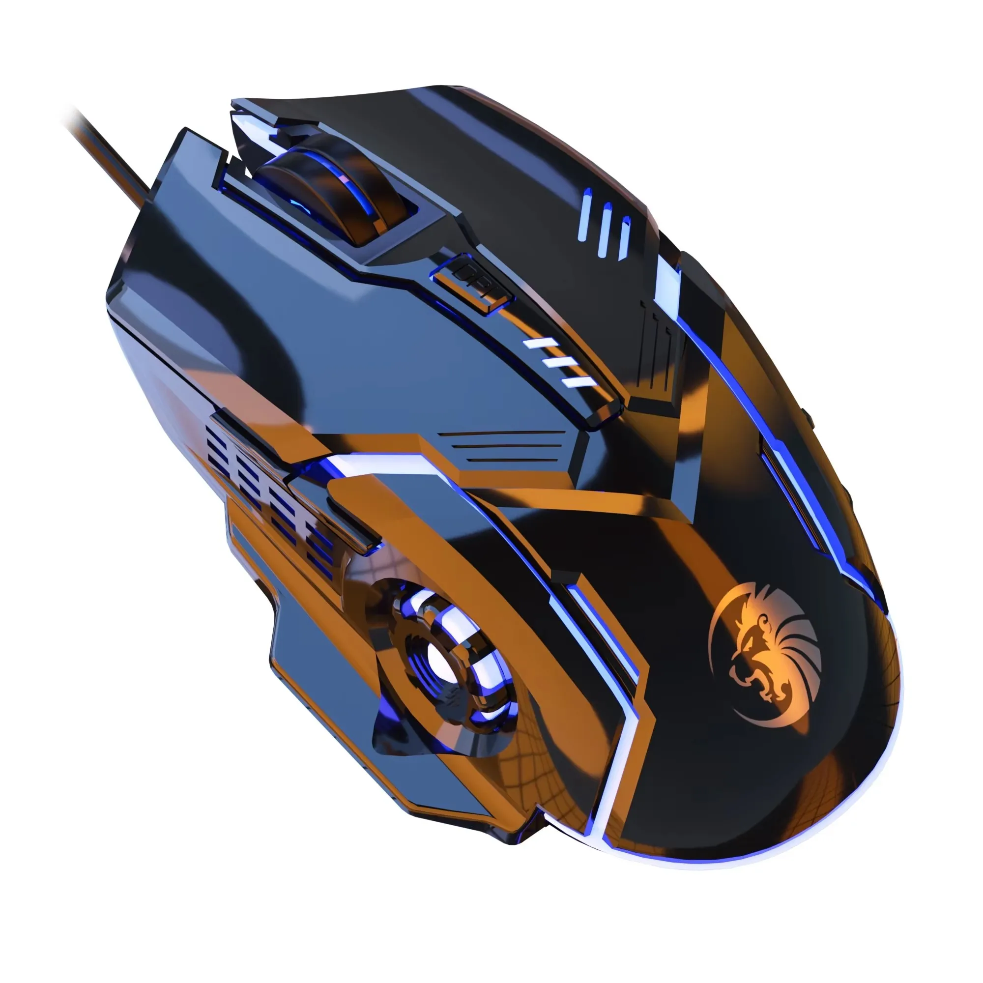 F7 Wired 6 Keys Mouse Colorful Lighting Gaming and Office For Microsoft Windows and Apple IOS System 1