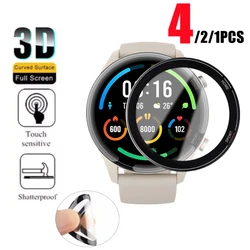 Protector de pantalla suave y completo de borde curvado para reloj inteligente (no es vidrio) - Paquete de 4