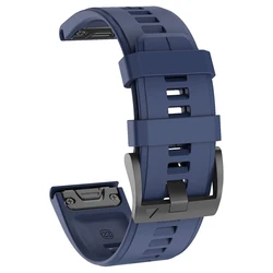 Two-Tone Silicone Quick Fit Watch Band, 22mm/26mm Strap for QuickFit 22mm (Dark blue 3)