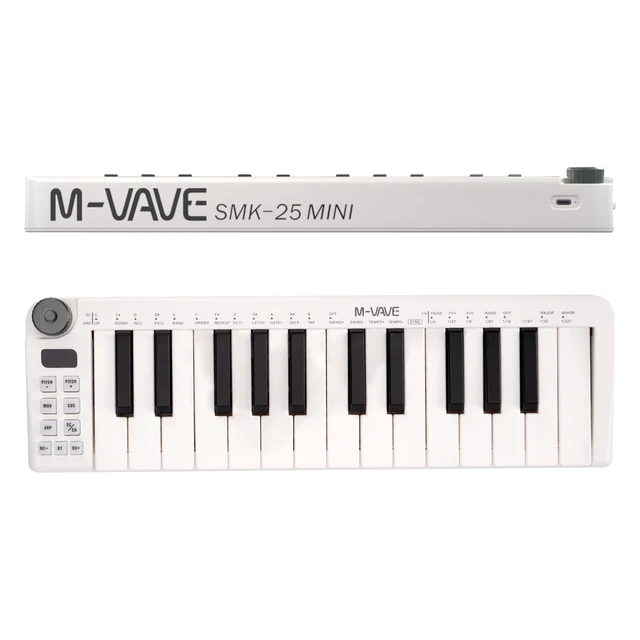 ワイヤレス MIDIキーボード M-Vave SMK25 【新品未使用】 Amazon.com: 25 Key USB MIDI Keyboard Controller With 8 Backlit