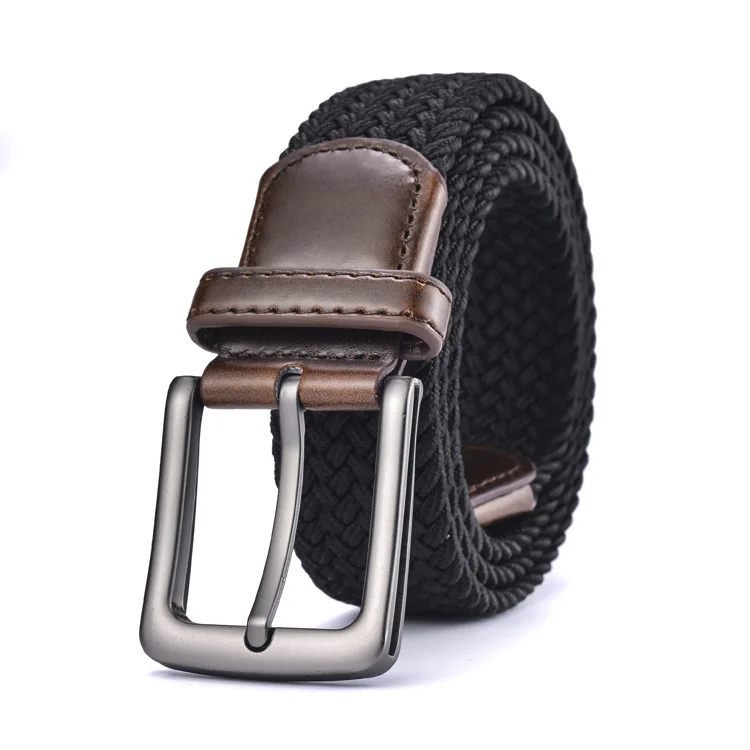 Men's and Women's Imported Rubber Elastic Woven Belt Tide Elastic Young People's Trousers Belt Men waist belt