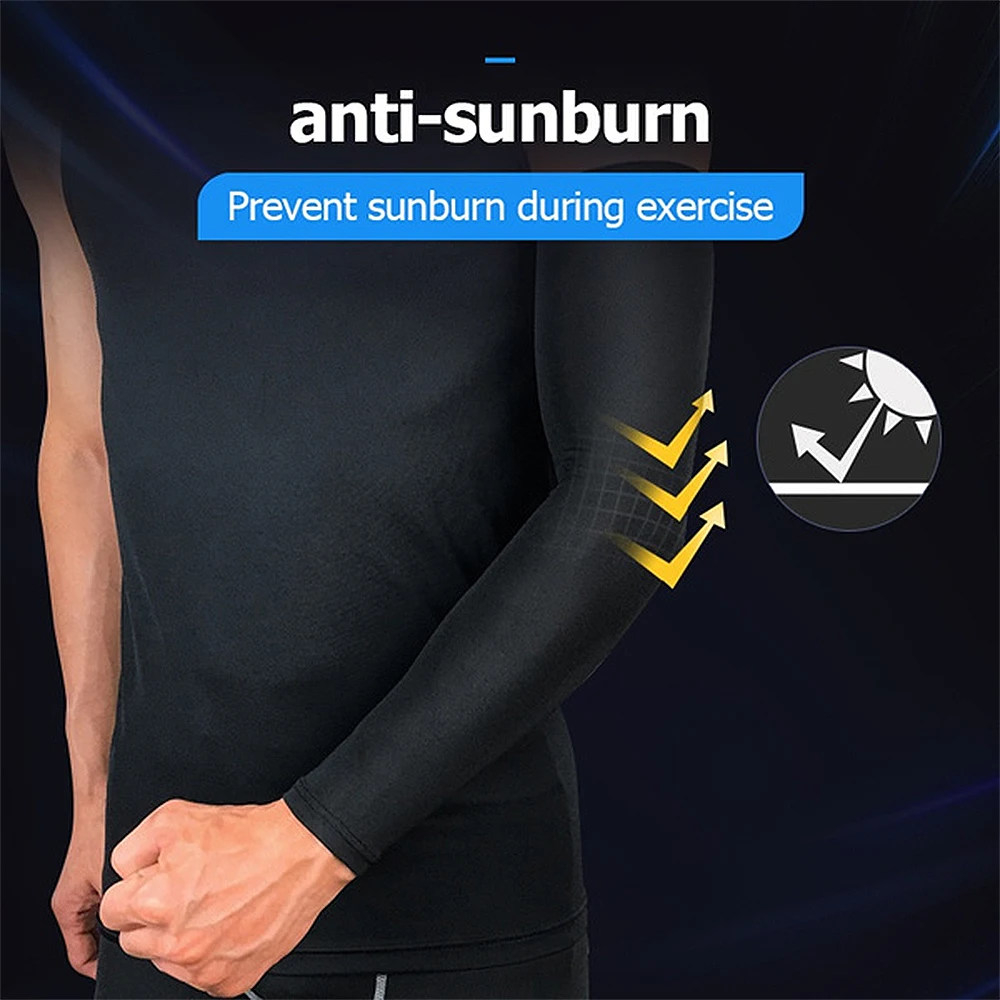 BraceTop 1 PC Sport Arm Compression Sleeve Basketball Cycling Arm Warmer Fitness Running UV Protection Volleyball Sunscreen Band 3