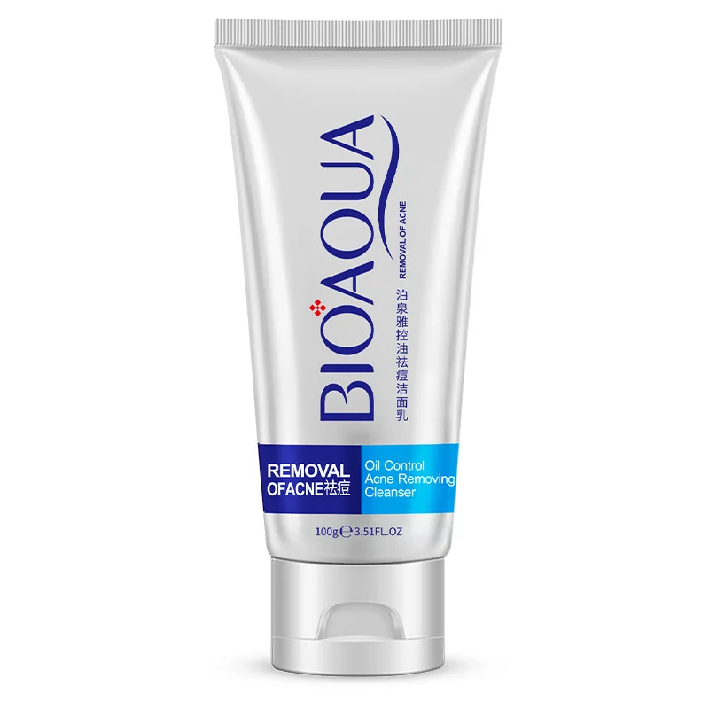 Face Wash and Acne Treatment Bioaqua Facial Cleanser Black Head Remove Oil-control 100g