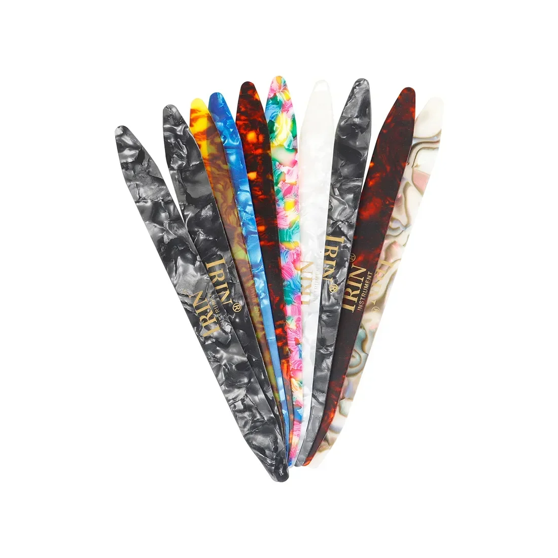 Description Picture 4 of itemIRIN 5Pcs Celluloid Picks Suitable For Qin Rian/Oud/Liu Qin,Etc String Instrument Accessories Color Random Long Toggle