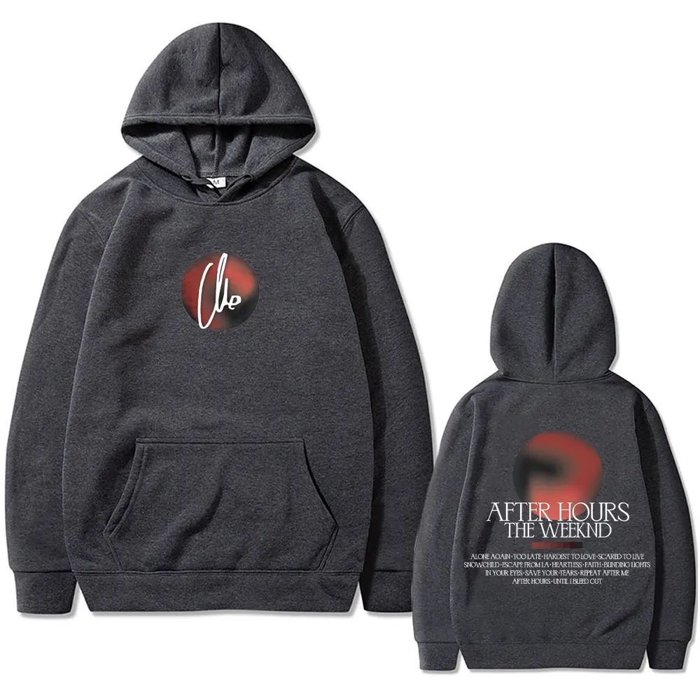Rapper The Weeknd After Hours Print Hoodie Male Fashion Casual Sweatshirt Men Women Hip Hop Vintage Oversized Hoodies Streetwear
